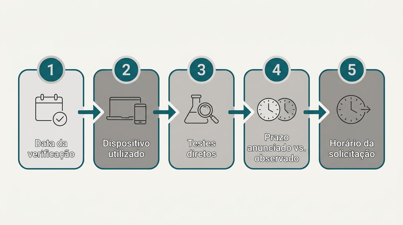 Infográfico — Protocolo de testes